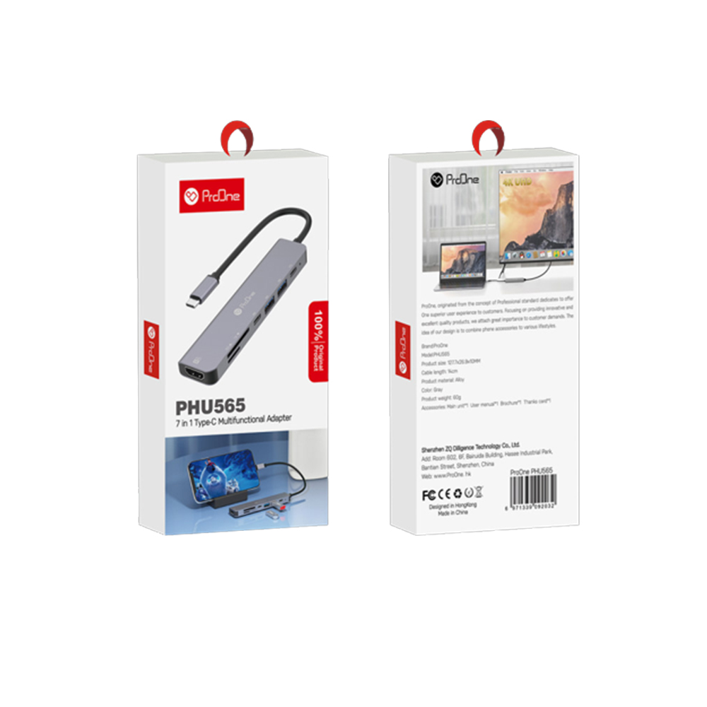 تبدیل USB پرووان USB CONVERTOR  TYPE-C ,HDMI ,TF CARD, USB TO HDMI PHU565 ProOne